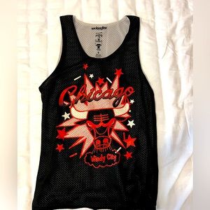 Chicago Bulls Small Mesh Tank. We Love Fine Presents Hardwood Classics